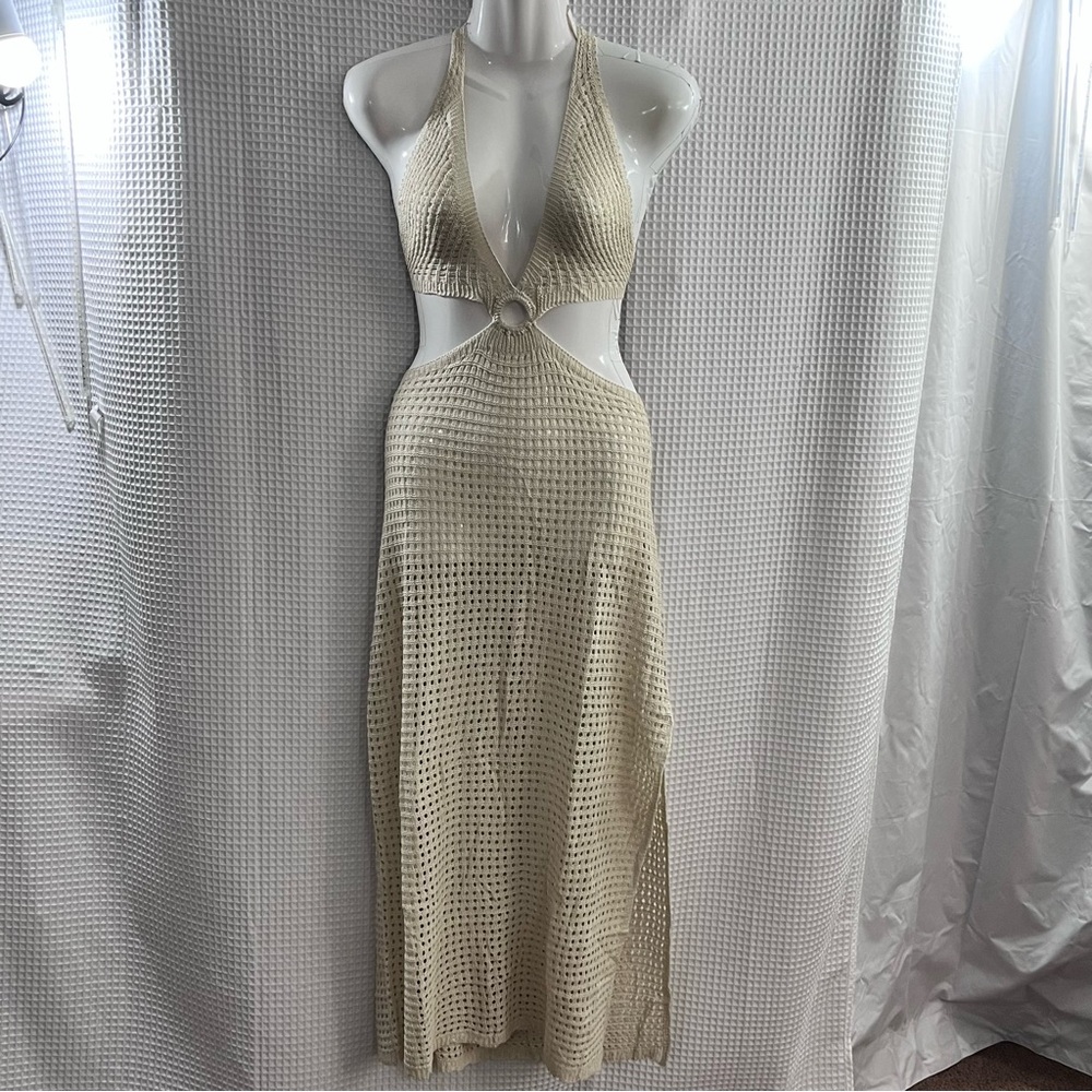 AIMAGE ladies Cream Maxi Dress size large (NWT)